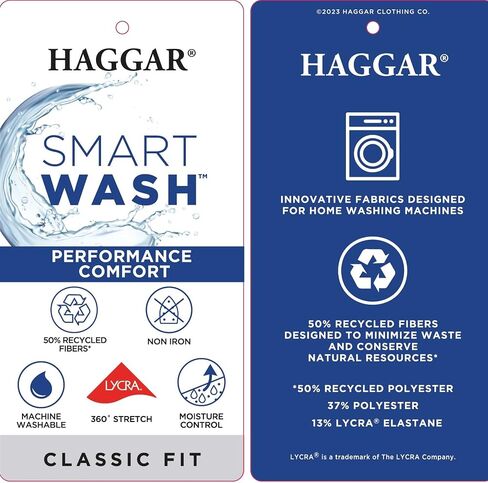 Haggar Smart Wash Classic Fit Men's Button Down Dress Shirt in Saudi Arabia