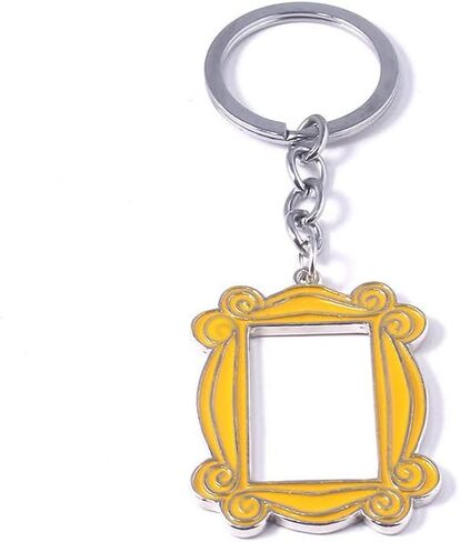 UZPDWK Best Friends TV Show KeyChain Monica's Door Frame,Central Perk Coffee, Lobster,Yellow Picture Frame Silver Christmas Car Key Ring Gift For Friends Fans(set of 4), Multicolor, A in Kuwait