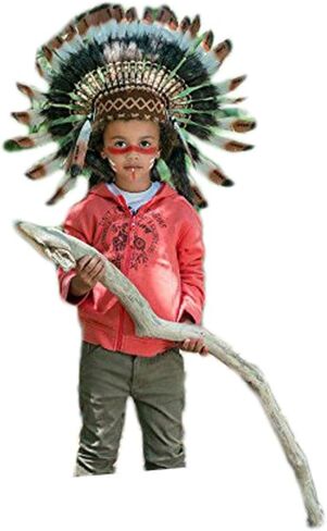 غطاء رأس هندي للأطفال من Theworldoffeathers 5-8 سنوات. اسم المنتج in Kuwait