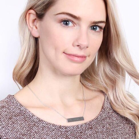 قلادة شريطية بسيطة ملهمة برسالة إيجابية من RIAH FASHION - لوحة حروف منقوشة - سلسلة رقيقة كن شجاعًا، اتبع قلبك، حبك، حلم عيد الحب in Saudi Arabia