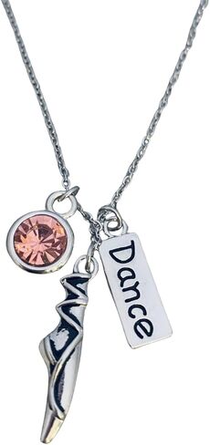 Ballet Slipper Necklace- Dance Jewelry, Pink Ballet Shoes Charm Pendant - Gift For Dancers and Dance Recitals in Saudi Arabia