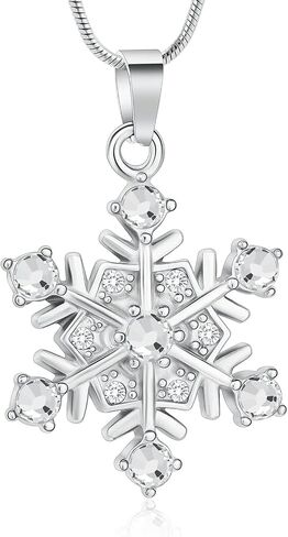 memorial jewelry Cremation Urn Jewelry Necklace cremation Jewelry for Ashes Gift for Ashes Keepsake Snowflake Shape Pendant in Saudi Arabia
