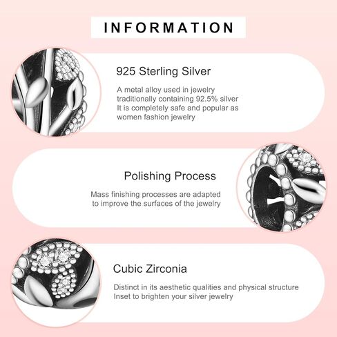 مجوهرات فضية استرليني عيار 925 من إيزي توكسيدو باشن آند لوف تشارمز للأساور, معدن, مكعب زركونيا in Kuwait