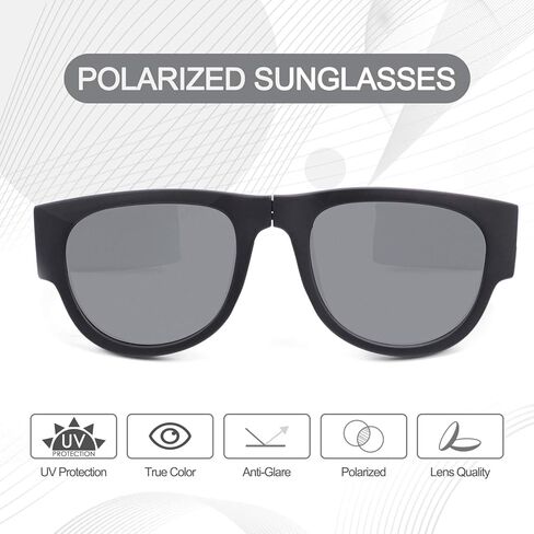 نظارات شمسية مستقطبة مرنة قابلة للطي للنساء والرجال حماية من الأشعة فوق البنفسجية in Kuwait