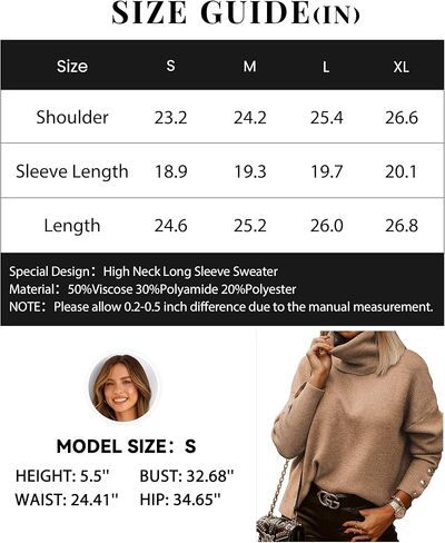 سترات Dowerme النسائية للخريف 2024 بأزرار غير رسمية وأكمام طويلة فضفاضة ومضلعة ومحبوكة بلوفر عادي وبلوزات علوية in Kuwait