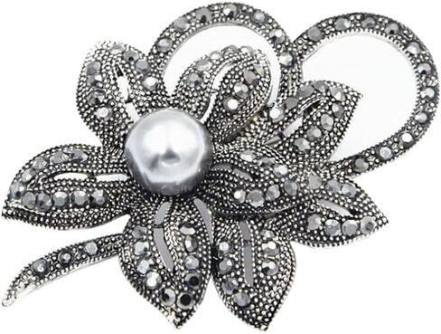 Rhinestone Flower Brooches Vintage Pearl Brooch Corsage Pin For Women Weddings Banquet Brooch Pins Jewelry Gifts Collar Pins Gifts Accessories for Friends in Kuwait