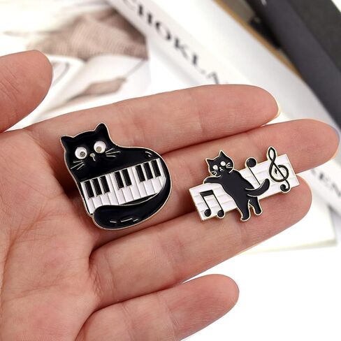 Cats Hidden in Potted Plants Enamel Pins Set, Cute Black Cat Pins for Women Kids, Animal Enamel Brooch Badges Pins for Bags Clothing (YD136) in Kuwait