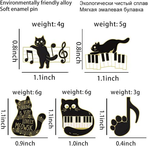 Cats Hidden in Potted Plants Enamel Pins Set, Cute Black Cat Pins for Women Kids, Animal Enamel Brooch Badges Pins for Bags Clothing (YD136) in Kuwait