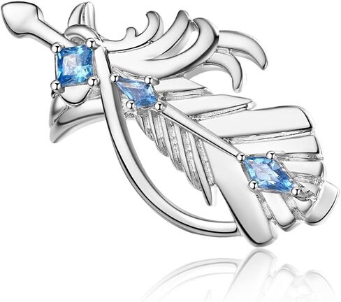 RORTY XIN Traveller Genshin Impact Wanderer's Troupe Series Artifacts Bard's Arrow Feather Brooch Plume of Death Jewelry Gift For Game Fans Cosplay in Saudi Arabia