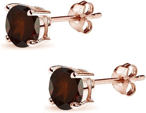 Sterling Silver 6mm Round-cut Prong-set Stud European Crystal Earrings for Women Girls in Saudi Arabia