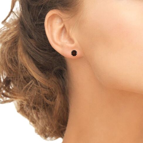 Sterling Silver 6mm Round-cut Prong-set Stud European Crystal Earrings for Women Girls in Saudi Arabia