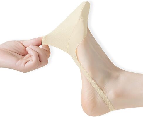 جوارب نسائية مكونة من 4 قطع بنصف بطانة، بدون خياطة عند أصابع القدم، شبكة تهوية لا تظهر مع ظهر مريح in Kuwait