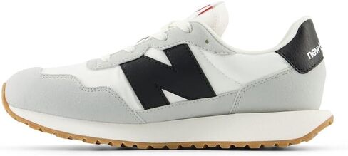 New Balance 237 V1 Lace Up Sneaker, White/Black, 6 Wide US Unisex Big_Kid in Saudi Arabia