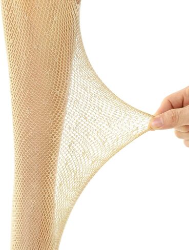 Littleforbig High Waist Fishnet Mesh Net Stockings Jacquard Pantyhose 3 Pairs in Saudi Arabia