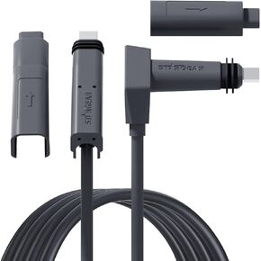 Starlink Cable 32.8FT Satellite Replacement Extension Cable for Starlink Rectangular Satellite V2, Waterproof Starlink Accessories with End Caps Starlink Extender Gray (32.8FT/10M)