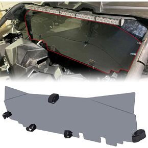 ECOTRIC Rear Windshield Compatible with 2017+ Can Am Maverick X3 Models with Stock Cages Rear Tinted Window Panel Dark Polycarbonate (Will NOT FIT: XMR. X3 2020) See Fitment List
