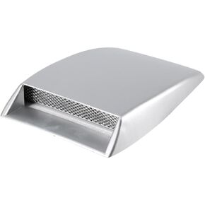 Bonnet Vent Cover, Universal Car Decorative Air Flow Intake Scoop Bonnet Vent Sticker Cover Hood (White)
