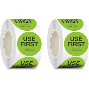 1.5 inch Round Use First Stickers, Circle Label Adhesive Dot Labels,500 Labels Per Roll(Green) in Kuwait