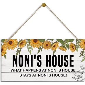 Rustic Mamaw's House Decor Sign, Sunflower Sign, Hanging Decorative Wood Plaque, Printed Wood Art Wall Decor, What Happens at Mamaw's House, Stays at Mamaw's House Sign, Gift for Grandma 12x6in