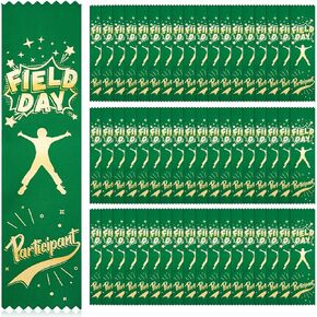 100 Pieces Field Day Participant Ribbons Award Ribbon Prize Ribbons Winner Recognition Ribbons Bookmark Style for Competition Sports Event Contest Prize Ornaments