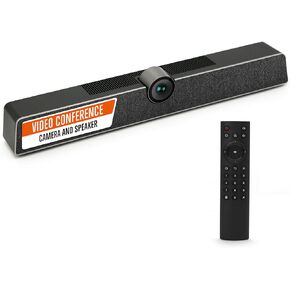 SQUATZ Video Conferencing System, Ultra HD 4K with 5X Zoom, Wide-Angle, Echo Cancellation, 8m Voice Pickup - 120 Degree FOV - for Small Conference Rooms, Home Offices, and Remote Work