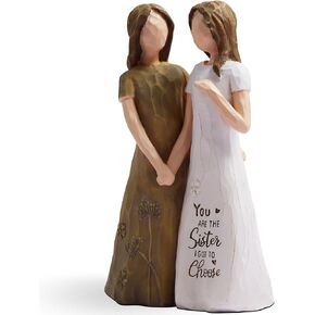 AUKEST Friend Gifts for Women, Friend Birthday Gifts for Women, Gifts for Friends Women, Sister Gifts from Sister and Bestie Gifts - Hand-Painted Figure (Purple)