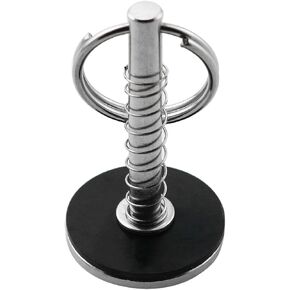 Marine Grade Stainless Steel Hatch Cover Pull Handle with Spring Hidden Pin Button for Boat Yacht Storage Fishing Diameter: 1/4", Length: 2"