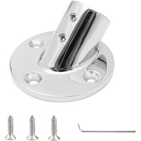 AMYSPORTS Stainless Boat Rail Base Round Heavy Duty Handrail Base Boat Deck Hardware Marine Bases Steel SUS316