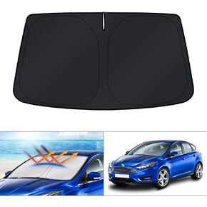 KUST Custom Fit Windshield Sun Shade for Ford Focus 2012-2018 Hatchback Accessories Window Shade Foldable Sun Visor Protector Blocks UV Rays Keep Your Car Cooler