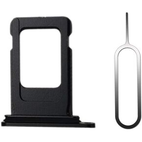 SIM Card Tray Nano Holder Slot with Waterproof Rubber Gasket Replacement and Pin Ejector for iPhone XR (Red, Dual SIM)