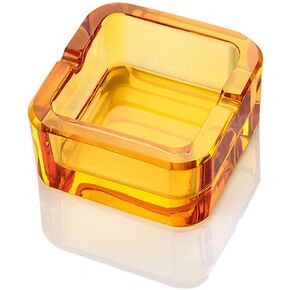 ashtray, crystal glass ashtray (yellow, large)