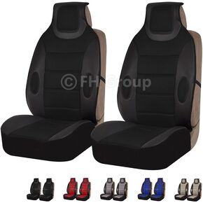 FH Group Front Set Premium 3D Air Mesh Automotive Seat Cushion - Universal Fit, Car Seat Cushions, Airbag Compatible Car Seat Cover for SUV, Sedan, Van, Beige