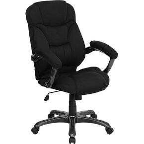 Flash Furniture Jessie High Back Black Microfiber Contemporary Executive Swivel Ergonomic Office Chair with Arms in Kuwait