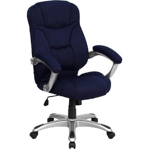 Flash Furniture Jessie High Back Black Microfiber Contemporary Executive Swivel Ergonomic Office Chair with Arms