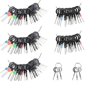 Terminal Removal Tool Kit 139 Pcs Depinning Tool Electrical Connector Pin Removal Tool Kit Pin Extractor Tool Set Wire Terminal Release Tool for Automotive Car Household Devices