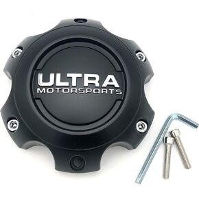 Ultra Motorsports 6 Lug Black Custom Wheel Center Cap Set of 1 Pn: 89-9765