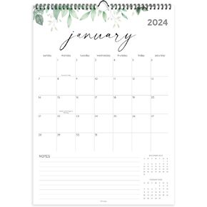 Wall Calendar 2024-2025, 18 Months, Runs From January 2024 to June 2025, Julian Dates, 17" x 12" Large Wall Calendar with Hanger, Thick Paper, Spiral Binding, Easy to Write Down Your Plans and Daily