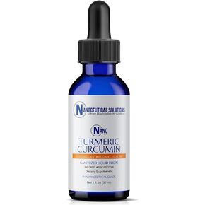 NANO TURMERIC CURCUMIN, 400mg Organic Curcuma Longa, RAPID ABSORPTION, Easy to take, Great Tasting liquid drops, 30 ml bottle designed to last 1 month.