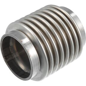 Car Exhaust Flexible Pipe, 50.8x82mm 2"x3.23" Exhaust Flex Connector Pipes Bellows Universal for Car Durable Stainless Steel Silver Tone