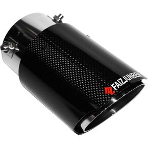 carbon fiber exhaust tip inlet 2.8" outlet 3.5" length 6.5", frosted carbon fiber exhaust tip - bolt-on, for 1.8"-2.8" OD car exhaust pipe