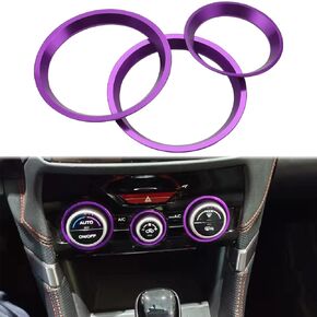 AC Climate Control Knob Outer Ring Covers Interior Trim for Subaru Accessories Forester 2019-2022, Crosstrek 2018-2022, Impreza 2018-2022, Air Condition Switch Volume Decor (Green, 3PCS)