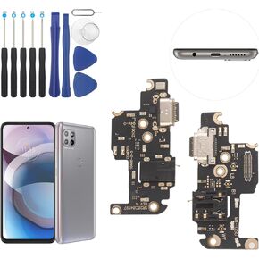 Dock Connector for Motorola Moto One 5G ACE USB Charging Port Flex Cable Replacement for Motorola G 5G XT2113 Type C Charger Dock Board Connector with Kit