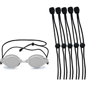CHUNG Goggle Bungee Straps Adjustable for Kids Women Men (5 Pieces Black)