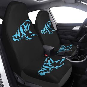 Watercolor Leaves Grunge Flamingos 2 Pcs Car Seat Covers Set Vehicle Front Seat Protector Auto Interior Accessories Protetors Car Mat Covers Universal fit Most Car SUV Van Truck