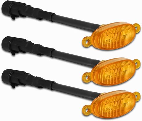 Front Grille Lights 3PCS 4LED Amber Marker Light Fit For 2010-2014 Ford F150 Raptor, 2017-2022 Ford F150 Raptor Factory Grilles, Grill Decorative LED Accessories (Not For Aftermarket) in Saudi Arabia