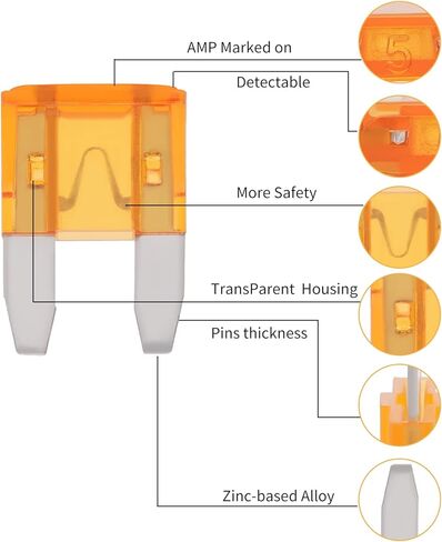 مجموعة متنوعة من 145 قطعة من صمامات السيارة، صمامات السيارات من نوع الشفرة، صمامات السيارات - صغيرة (3A 5A 7.5A 10A 15A 20A 25A 30A 35A 40A) للسيارة/SUV/RV/الشاحنة/السيارات/الدراجات النارية/القارب in Kuwait