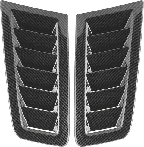 hood vents for cars - Qiilu 2 pcs Car Bonnet Vents, Universal Bonnet Air Vents Engine Hood Car Exterior Parts Fit for Focus RS MK2 Style(Carbon Fiber Color) in Saudi Arabia