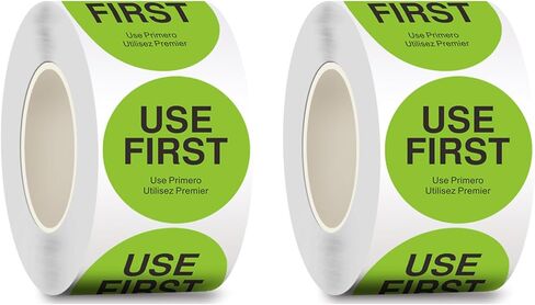 1.5 inch Round Use First Stickers, Circle Label Adhesive Dot Labels,500 Labels Per Roll(Green) in Kuwait