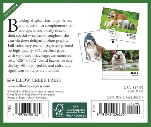 Bulldogs Daily 2024 Box/Desk Calendar (5.86" x 4.72") in Saudi Arabia