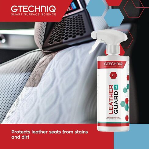 Gtechniq - L1 Leather Guard AB - BioCote Technology, Protection Against UV Rays, Abrasion Damage, Dyes Transfer and Other Discolorations, Matte Finish (500 milliliters) in Saudi Arabia